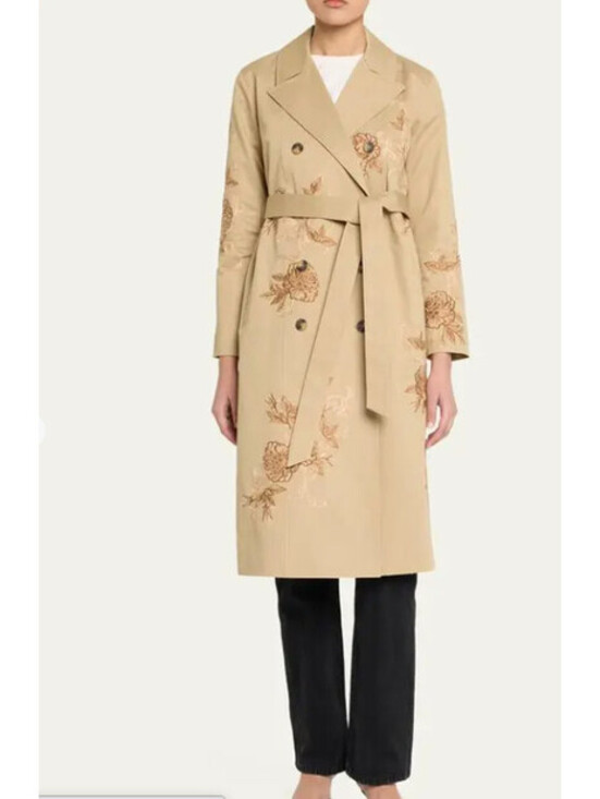 L'AGENCE Jackets & Blazers - L'Agence Venus Belted Trench Coat with embroidered size 4 NWT $950msrp